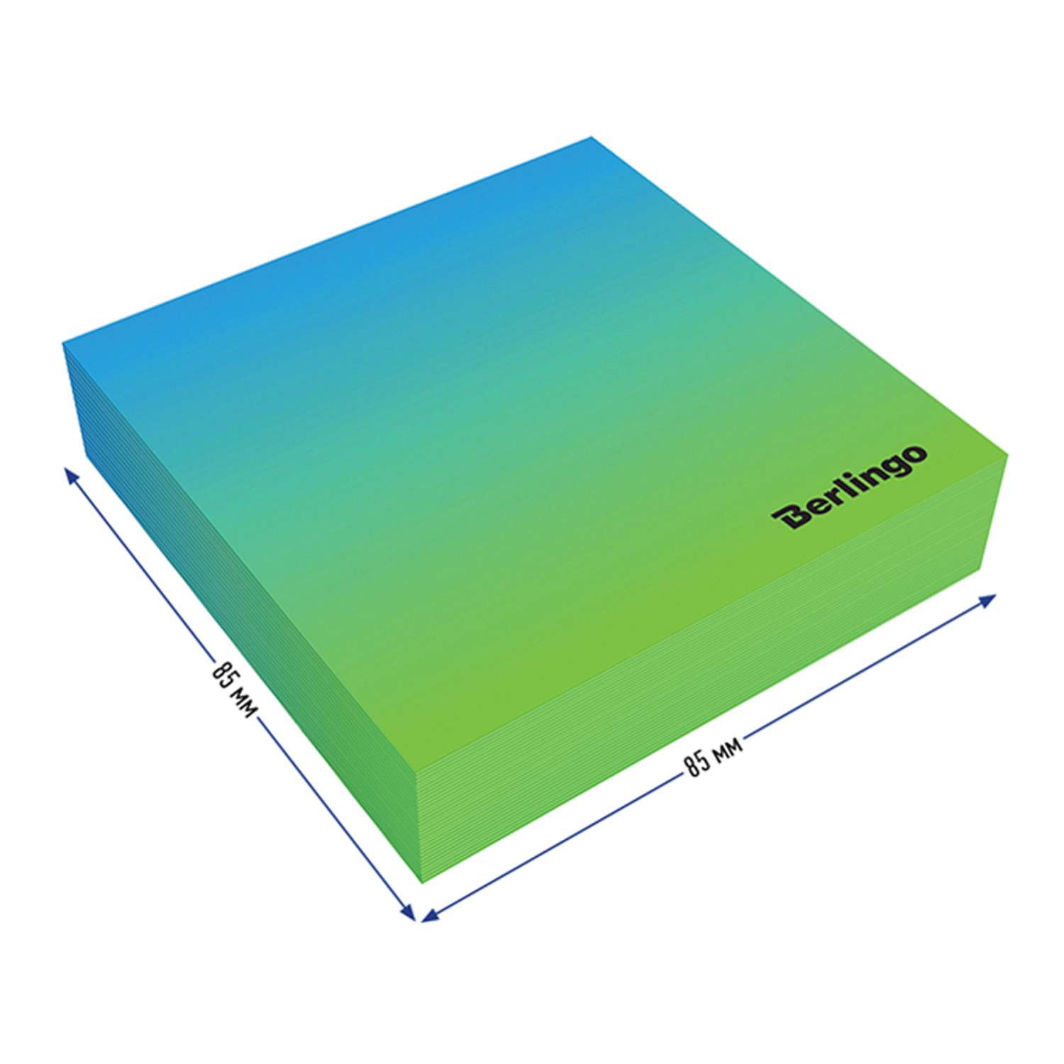 Блок для записи BERLINGO Radiance 85х85х2 см зелено-голубой 200 листов - фото 2