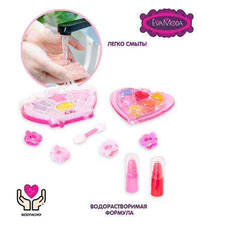 Детская декоративная косметика BONDIBON серия Eva Moda Корона и Сердечко розового цвета