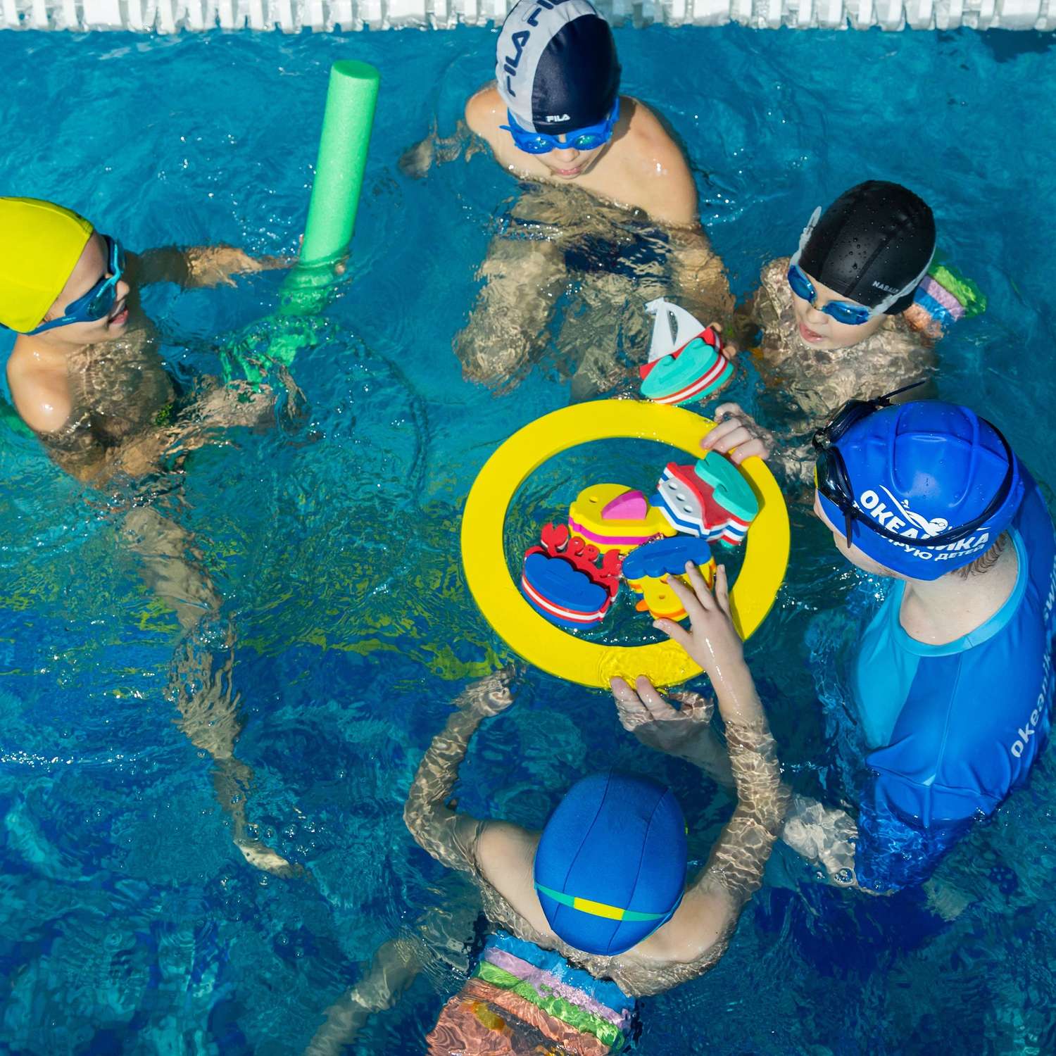 Обруч для занятий ElBascoToys для обучения плаванию Круг желтый - фото 2