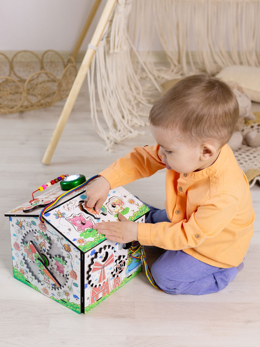 Бизиборд KimToys развивающий домик для малышей - фото 17