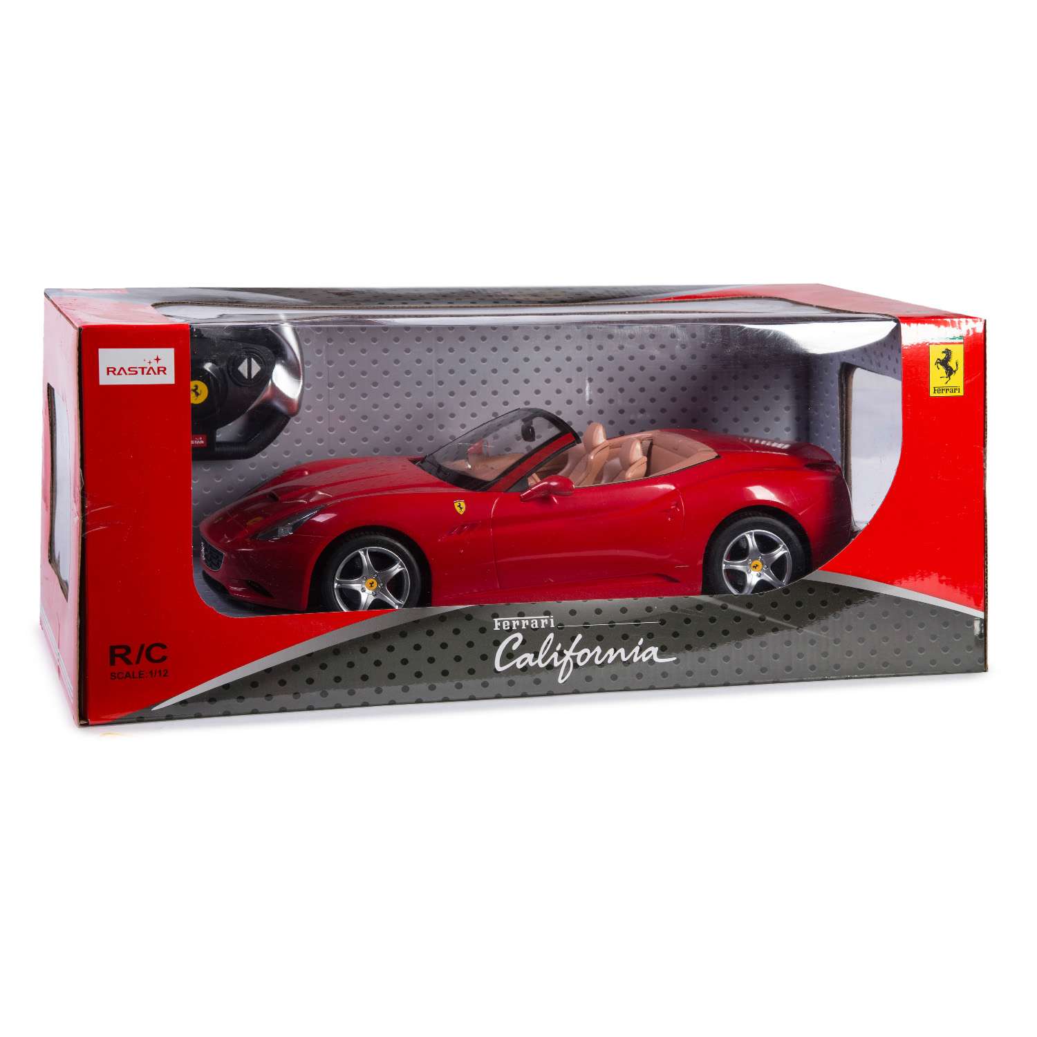 Машинка р/у Rastar Ferrari California 1:12 красная - фото 3
