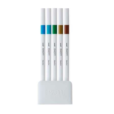 Набор цветных линеров UNI Emott 5 цветов №4 0.4 мм