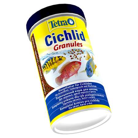 Корм дял рыб Tetra Cichlid Granules всех видов цихлид в гранулах 500мл