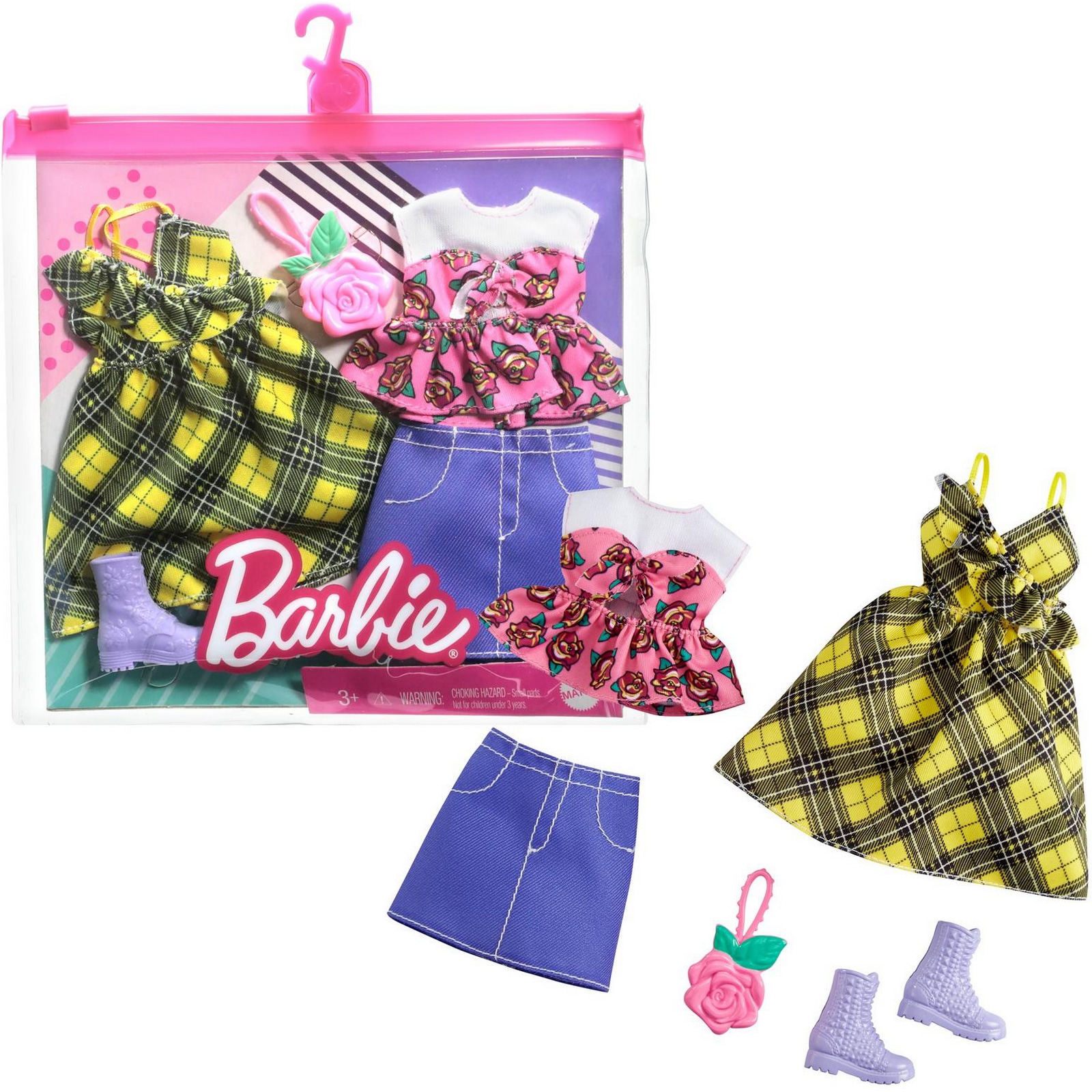 Одежда для куклы Barbie 2 комплекта+аксессуары 1 GRC83 GWC32 - фото 4