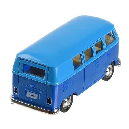 Автобус Uni-Fortune Volkswagen Samba bus Transporter 1:32 голубой