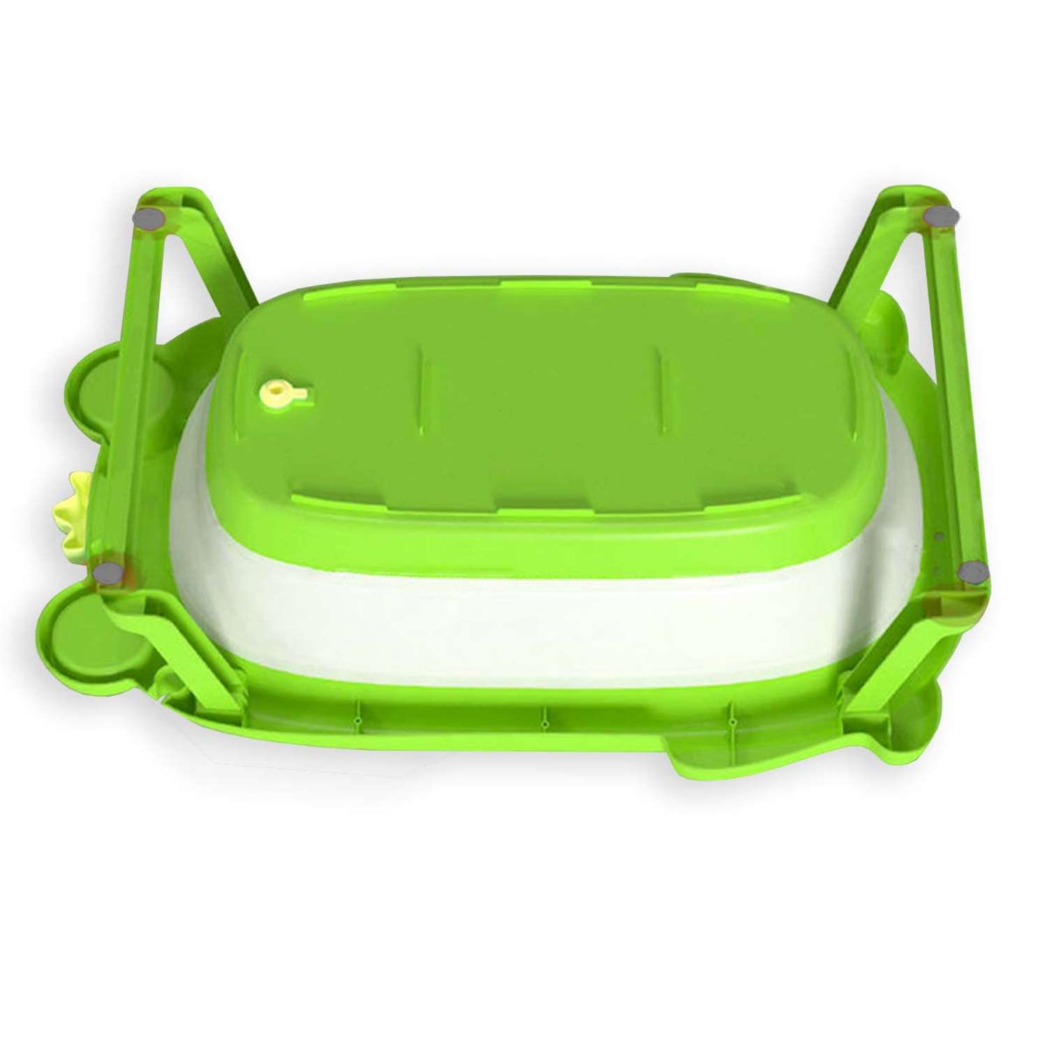 Ванночка складная детская WiMI с матрасиком зеленая - фото 8