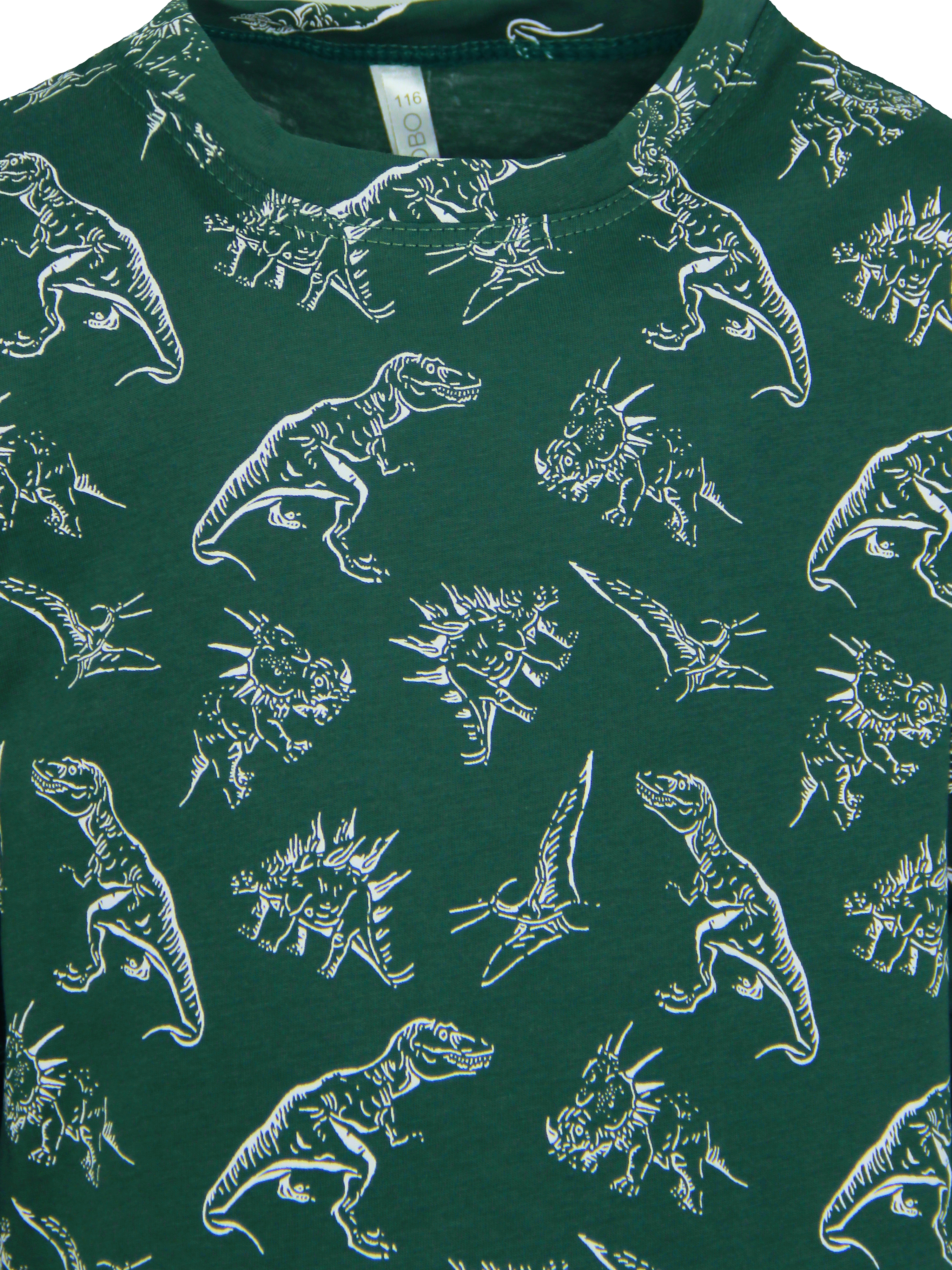 Пижама ИНОВО GS1174/темно-зеленый-динозавр - фото 2