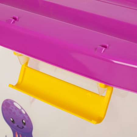 Контейнер Sima-Land для хранения игрушек на колесах 60 л Junior aqua цвет прозрачный