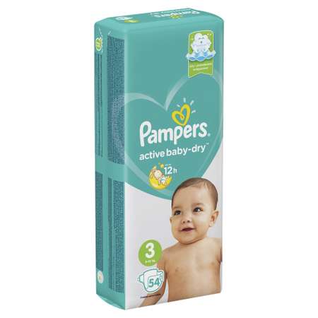 Подгузники Pampers Active Baby-Dry 3 6-10кг 54шт
