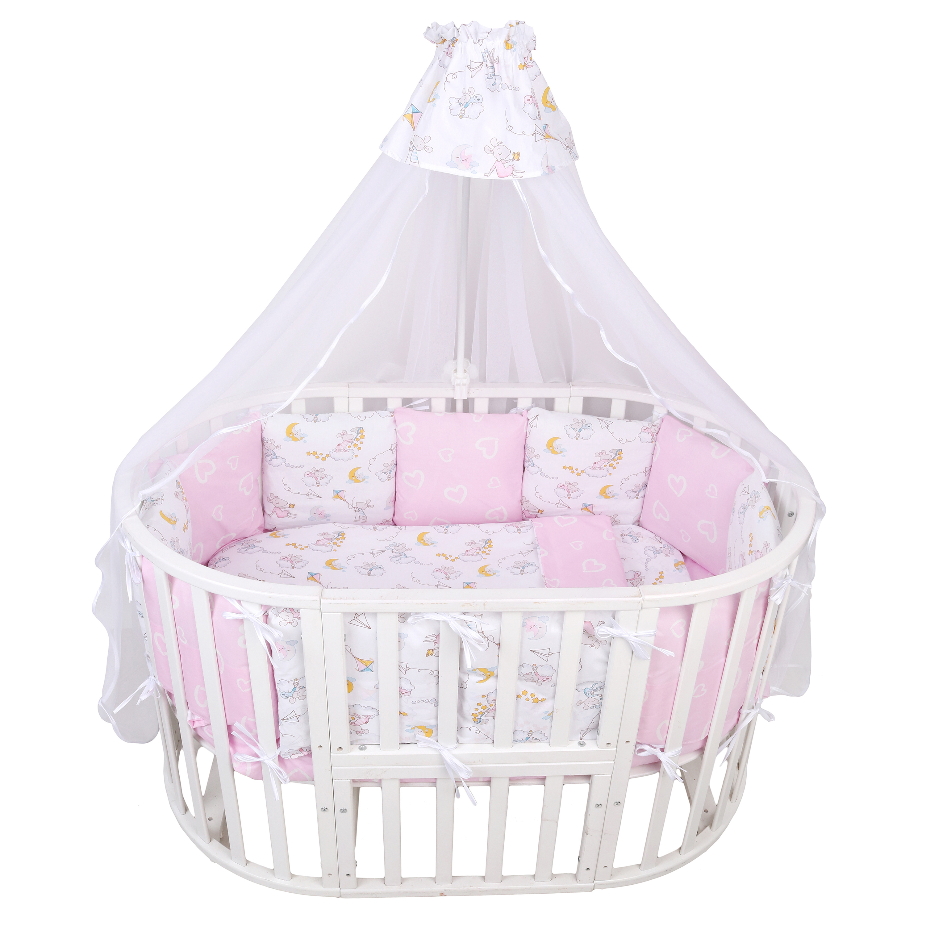 Комплект постельного белья Amarobaby Мышата в облаках 7предметов AMARO-3018-MvO - фото 1