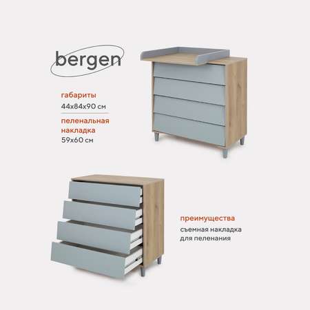 Комод Rant Bergen 105 4ящика Soft Grey