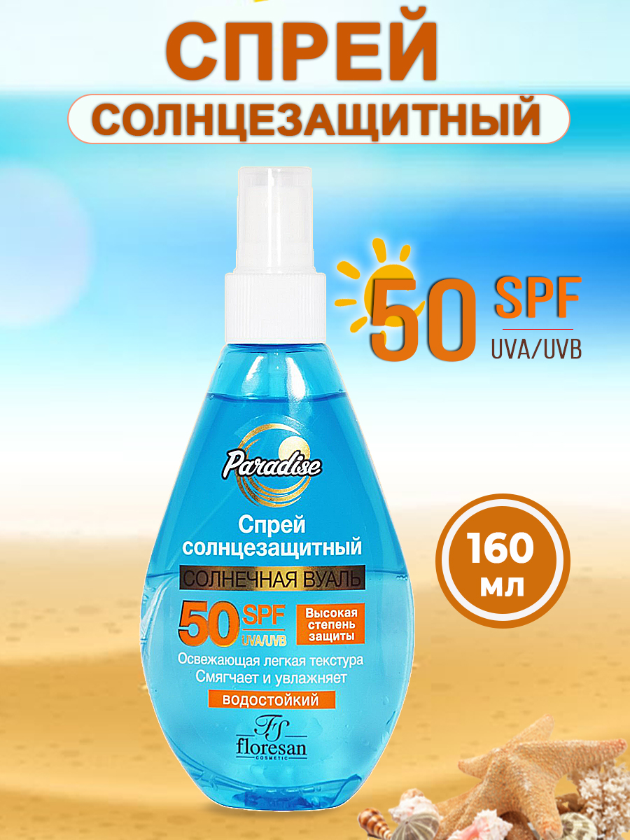 Спрей Солнцезащитный floresan Paradise SPF 50 160мл - фото 1