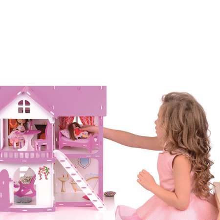 Домик для кукол Krasatoys Светлана с мебелью 5 предметов 000250