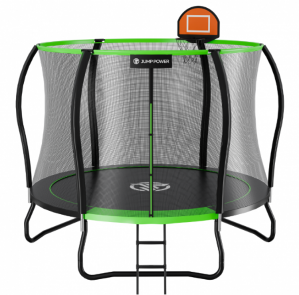 Батут Jump Power 10 ft Pro Stable Point Green - фото 1