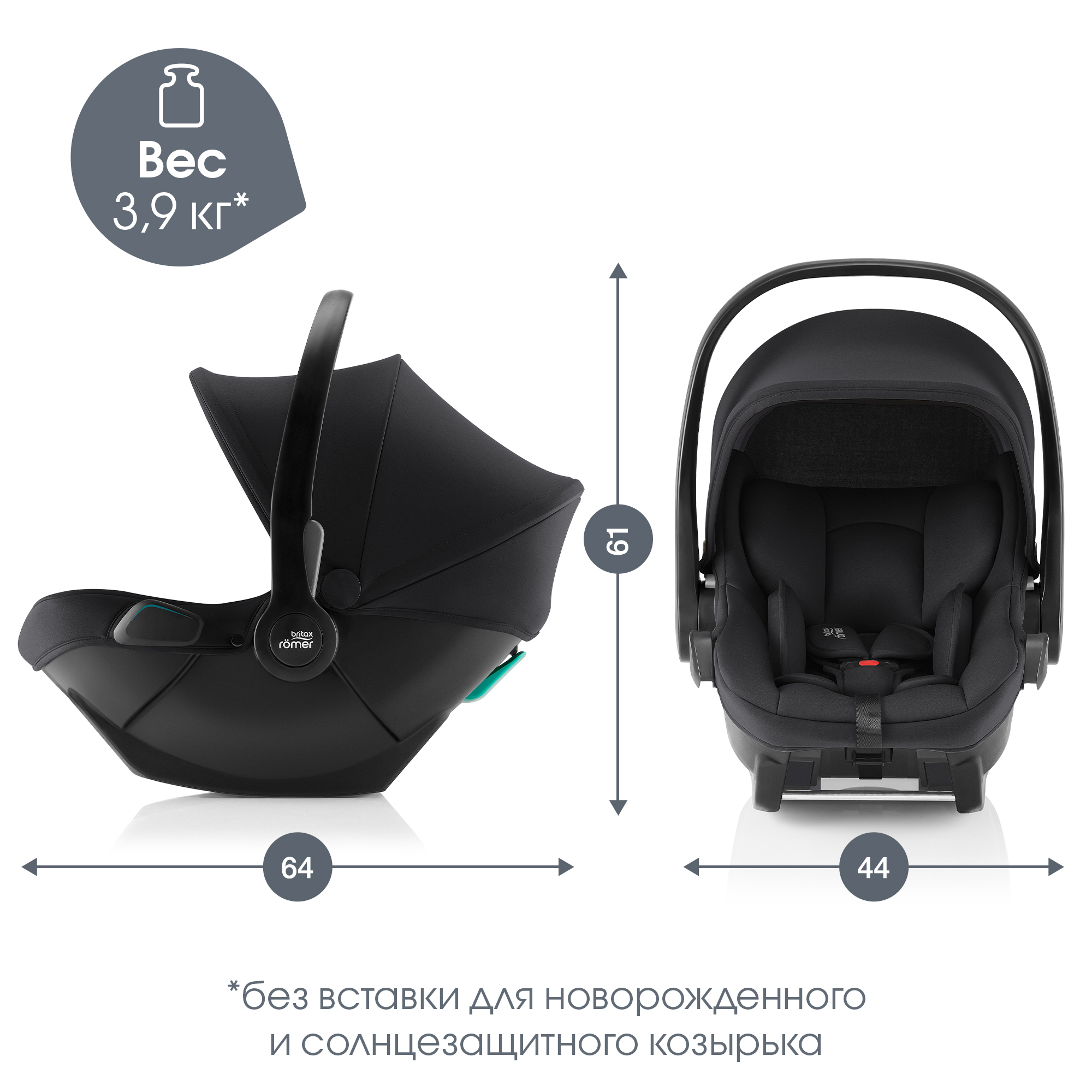 Автокресло Britax Roemer Baby-Safe Core Space Black - фото 14