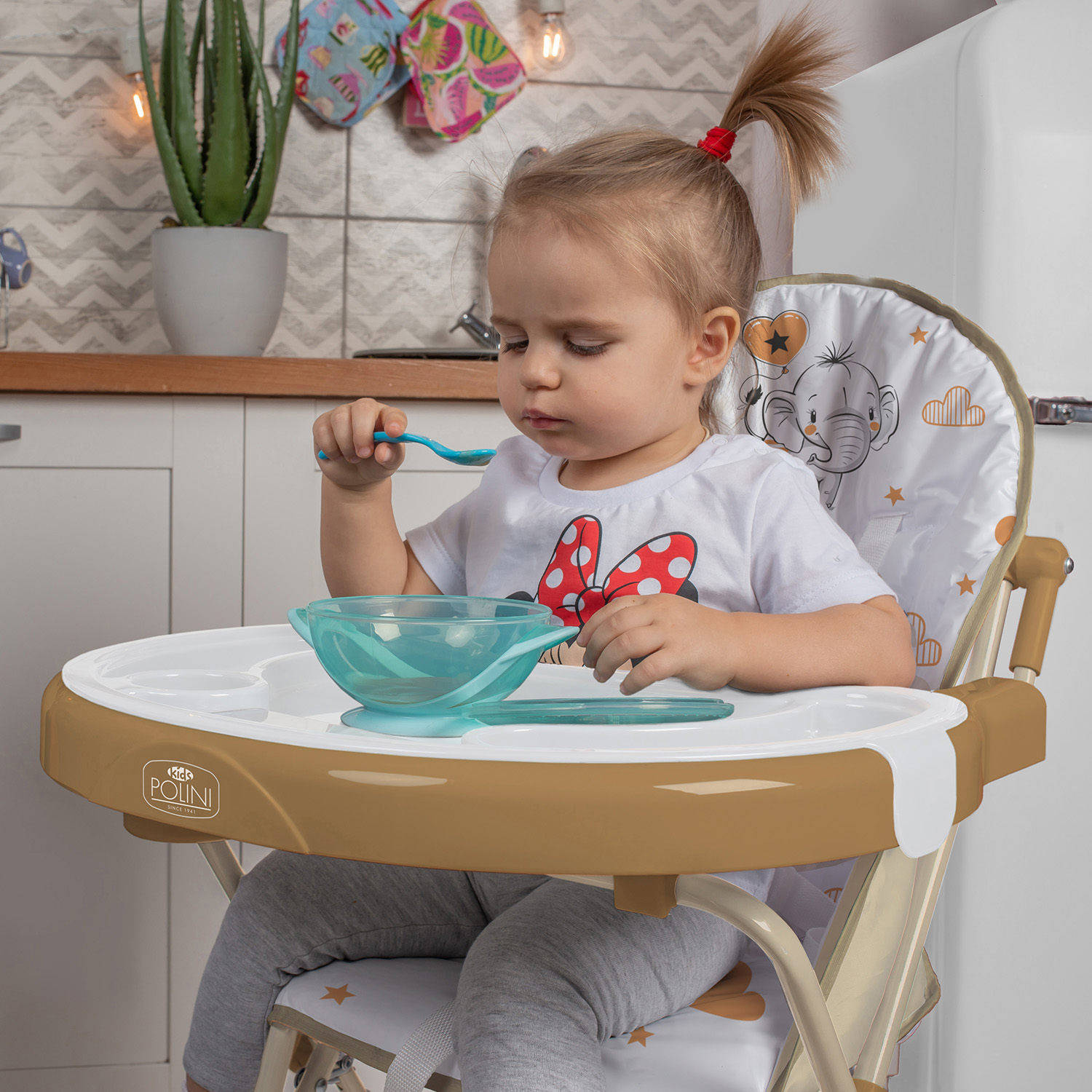 Стул для кормления Polini kids 252 Слоник Макиато - фото 19