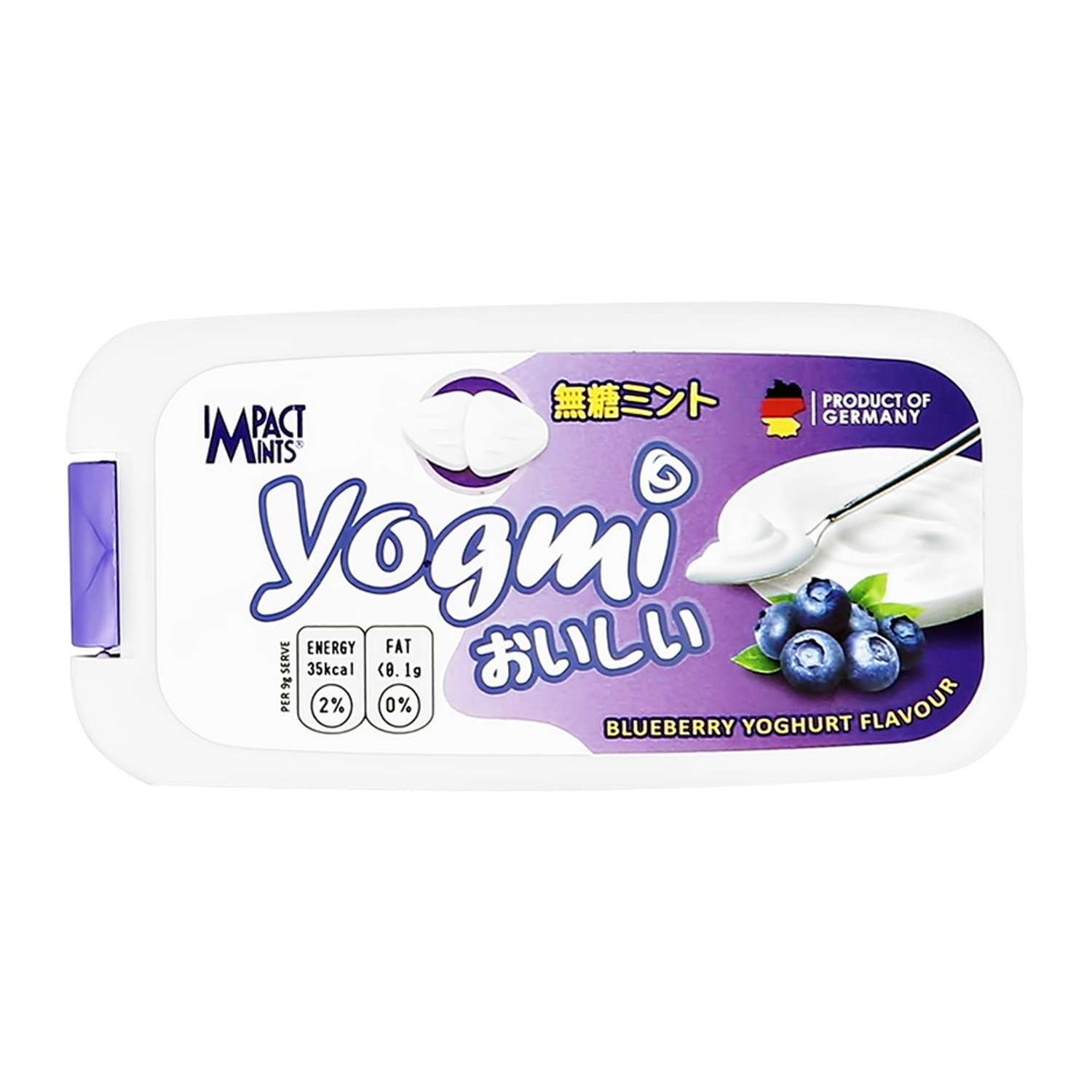 Освежающие драже IMPACT Mints Yogmi без сахара со вкусом йогурта с голубикой 9 г - фото 1