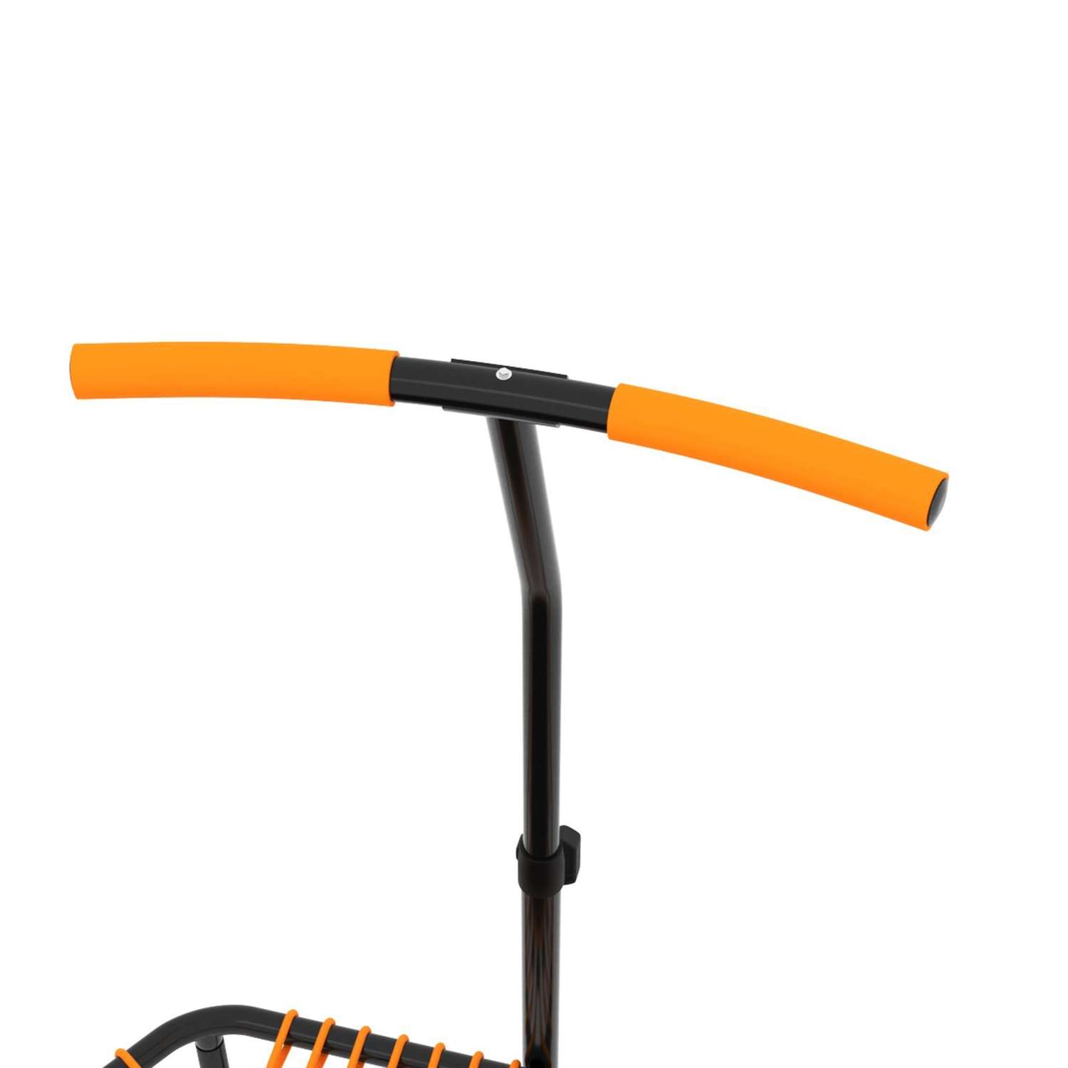 Батут спортивный с ручкой UNIX line FITNESS Orange диаметр 130 см до 130 кг фитнес батут - фото 5