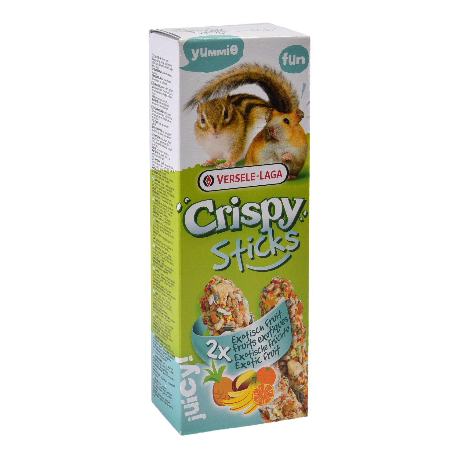 Лакомство для хомяков и белок Versele-Laga Crispy Палочки с экзотическими фруктами 55г 2шт - фото 1