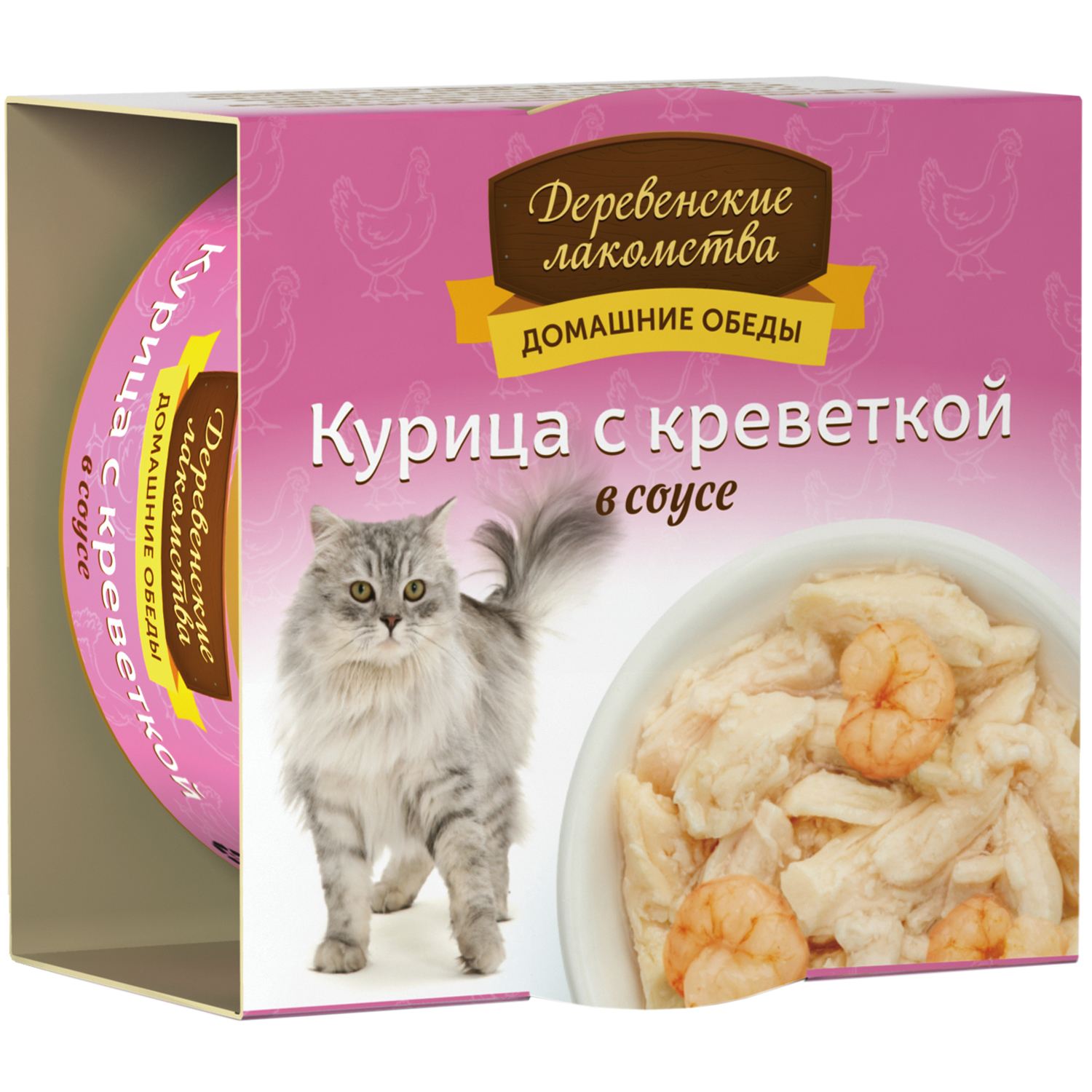 Влажный корм для кошек Деревенские лакомства 0.08 кг курица (полнорационный) - фото 2