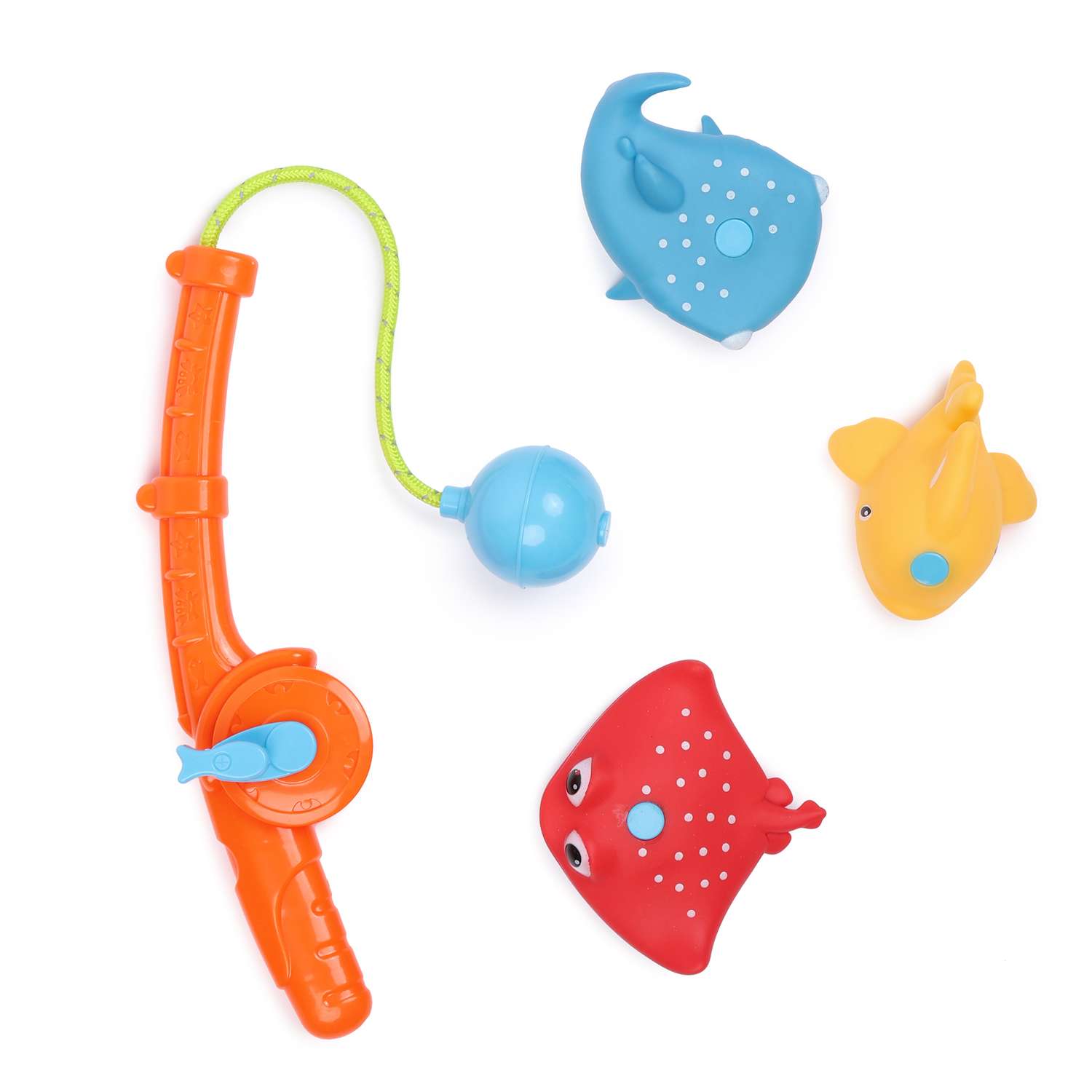 Набор игрушек для ванной Happy Baby Fishman 4предмета Голубой 32004 - фото 1