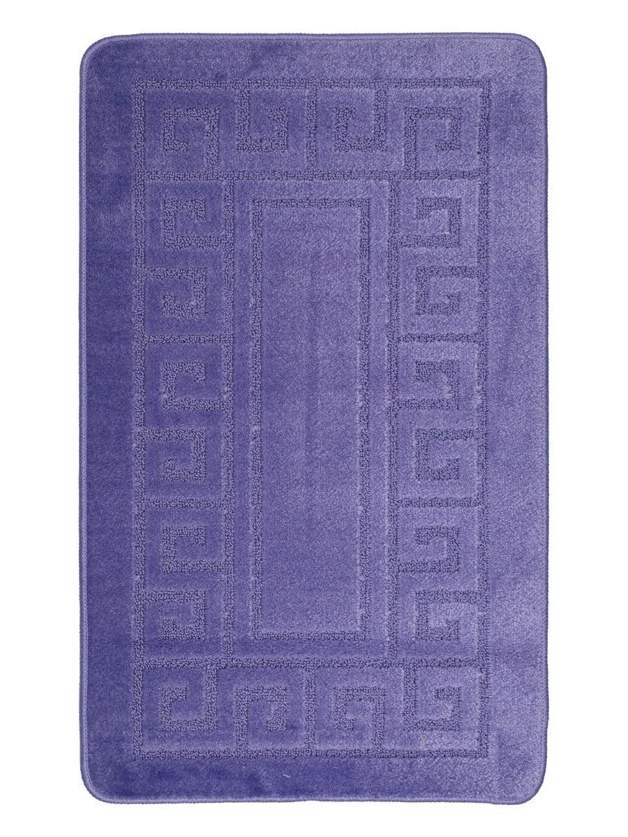 Коврик для ванной и туалета Confetti 60х100 см противоскользящий фиолетовый - фото 1