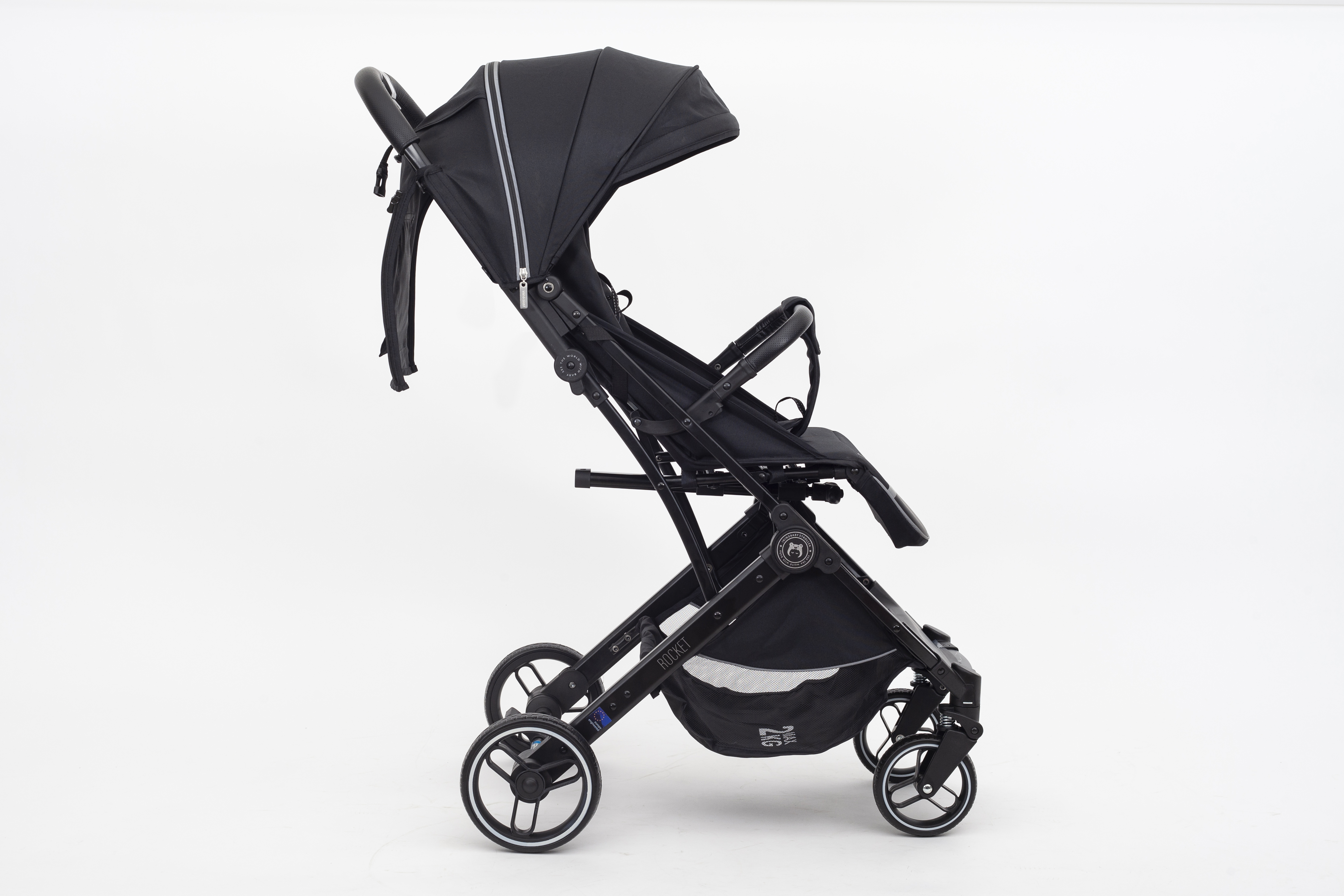 Коляска прогулочная Ining baby KR322 Pro Black - фото 3