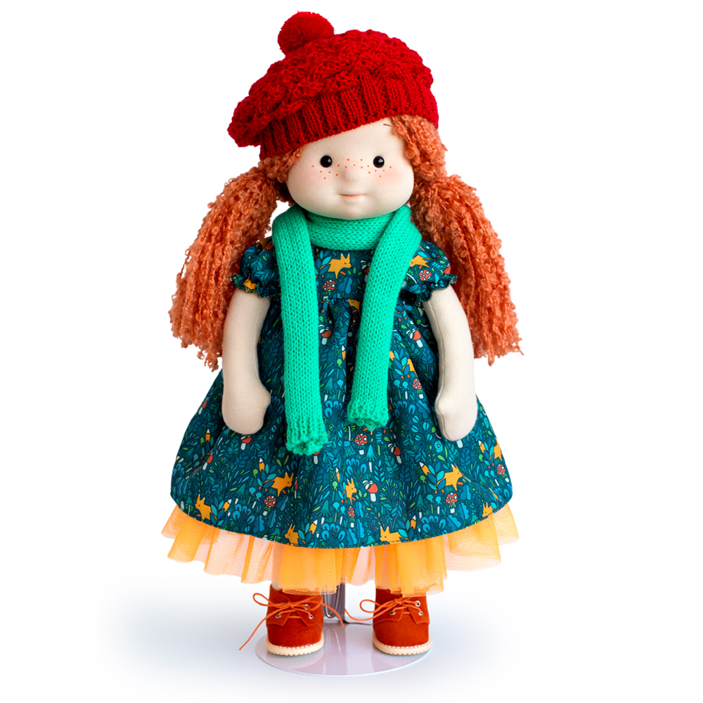 Мягкая кукла BUDI BASA Ива в шапочке и шарфе 38 см Minimalini Mm-Iva-02 Mm-Iva-02 - фото 1
