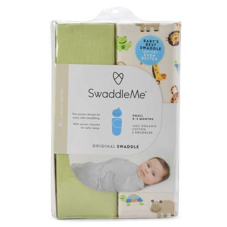 Конверт Summer Infant на липучке SwaddleMe Джунгли S/M 2шт