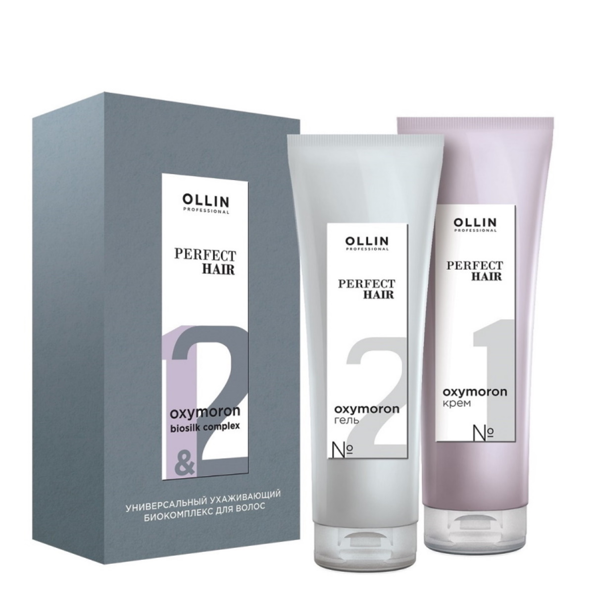 Набор для ухода за волосами Ollin Perfect Hair oxymoron biosilk complex 2*250 мл - фото 1