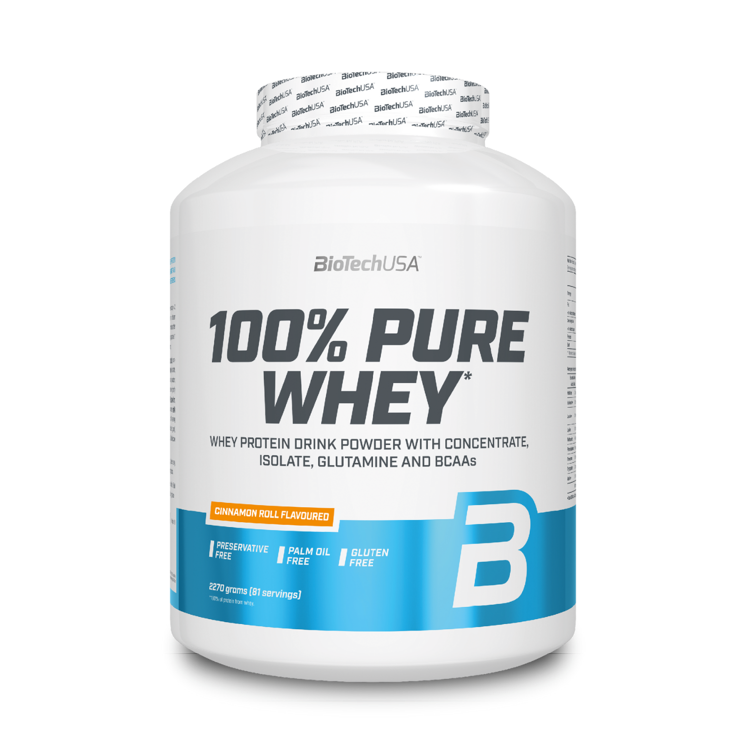 Протеин BiotechUSA 100% Pure Whey 2270 г. Булочка с корицей - фото 1