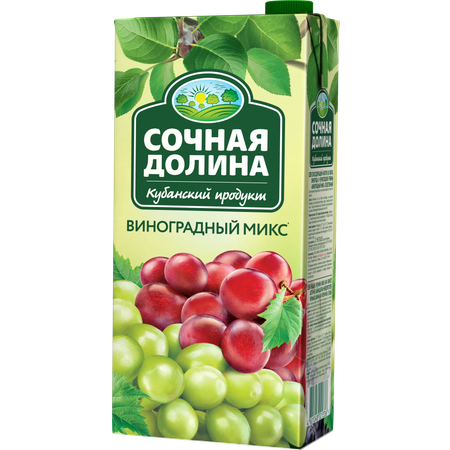 Сокосодержащий напиток Сочная Долина Виноградный МИКС 0.95 л х 6 шт