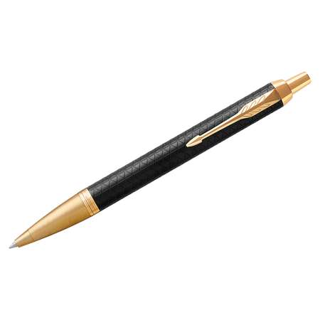 Ручка шариковая PARKER IM Premium Black Gold GT синяя кнопочн подарочная упаковка