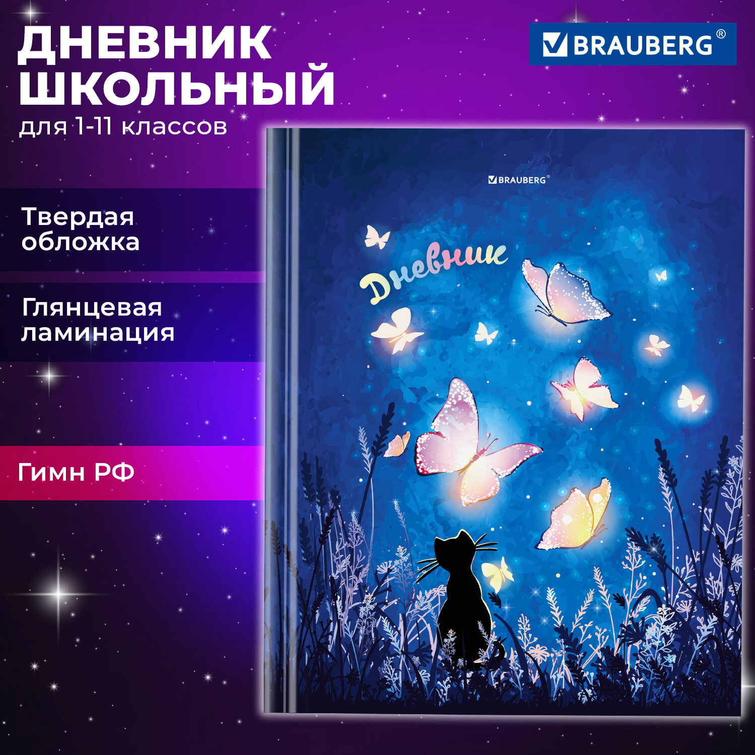 Дневник школьный Brauberg для 1-11 классов для мальчика 48 листов - фото 1