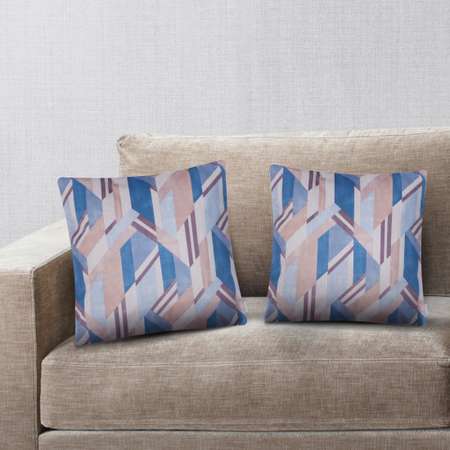 Массажная подушка для тела GESS Decora синяя в комплекте с декоративной подушкой 1шт и наволочками 2шт