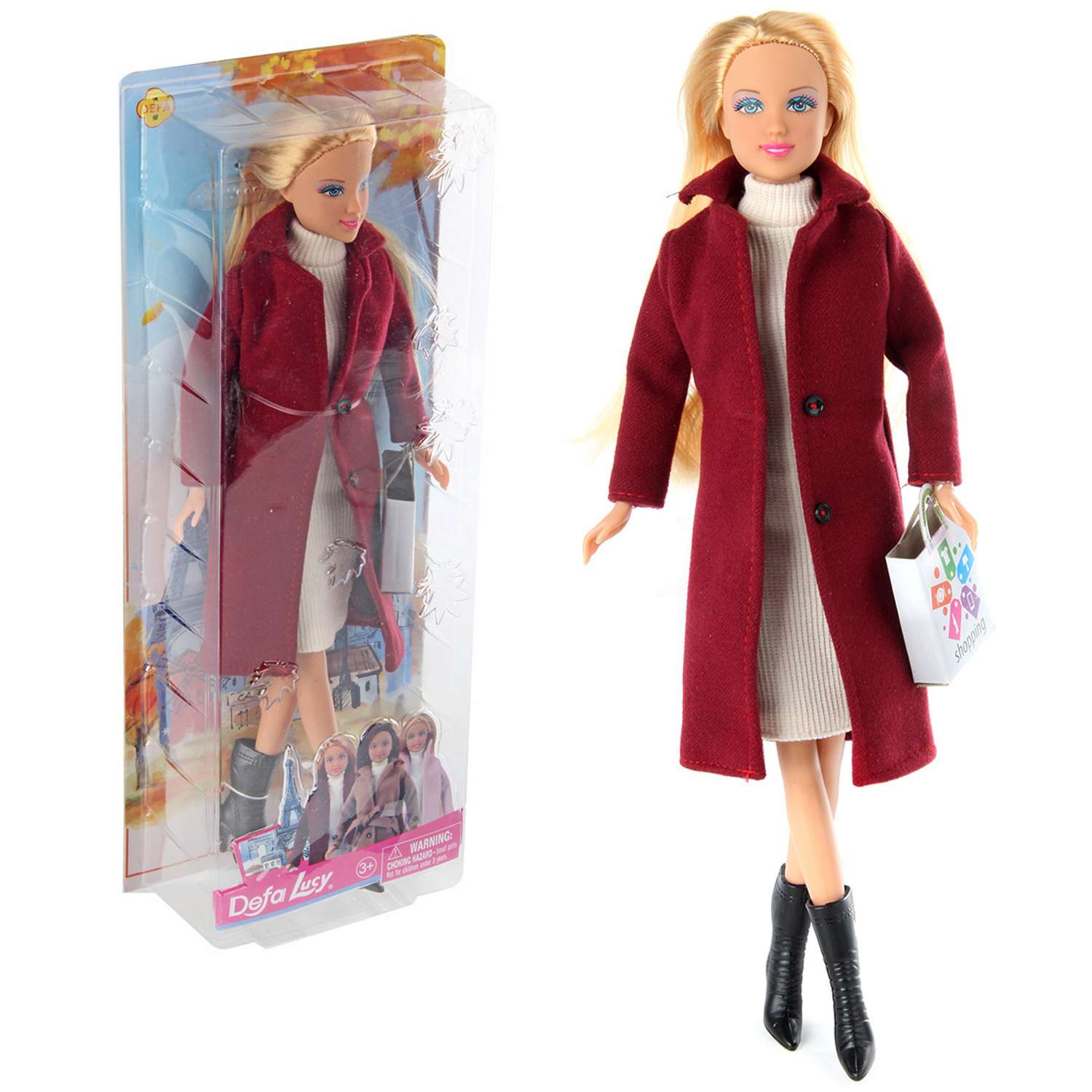 Кукла модель Барби Veld Co в одежде платье пальто сапожки 116298 - фото 3