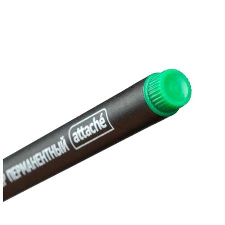 Маркер перманентный Attache зеленый 1 мм 20 шт
