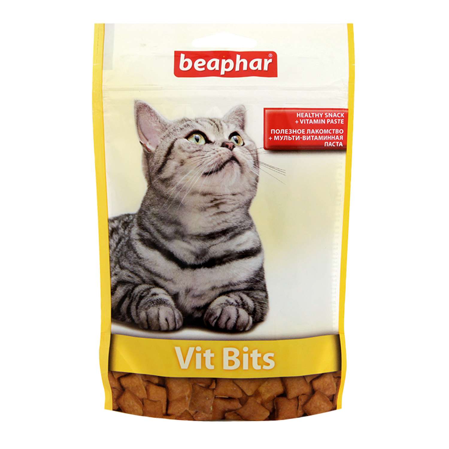 Подушечки для кошек Beaphar Vit Bits с мультивитаминной пастой 150г - фото 1