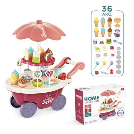 Магазин сладостей Play okay Набор детский со светом и звуком 30 игрушек