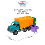 Большая машина Colorplast Магирус мусоровоз с контейнером бирюзовая 58 см