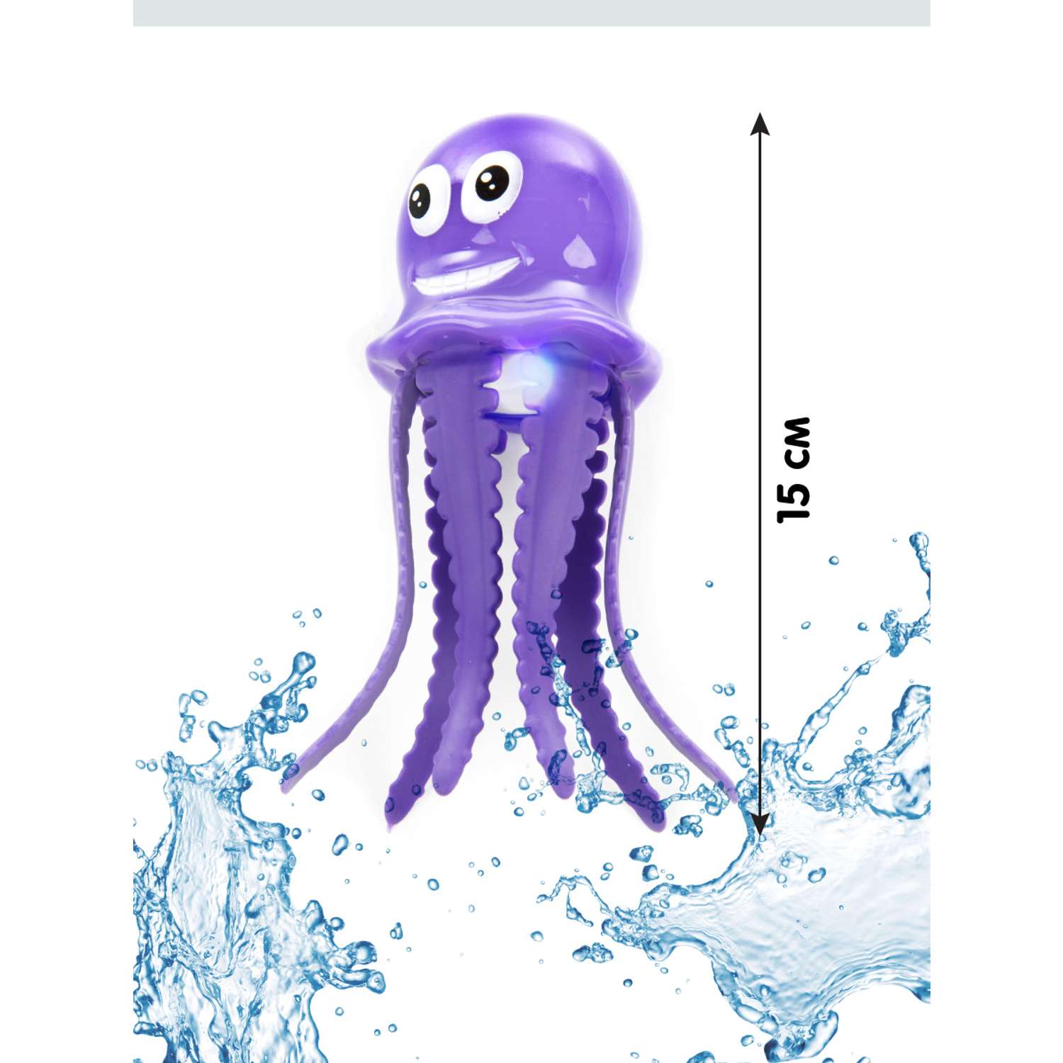 Игрушка для ванны Ути Пути Забавная медуза со световыми эффектами - фото 2