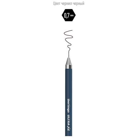 Ручка шариковая BERLINGO Ultra X2 черная 0.7 мм игольчатый стержень набор 12 шт