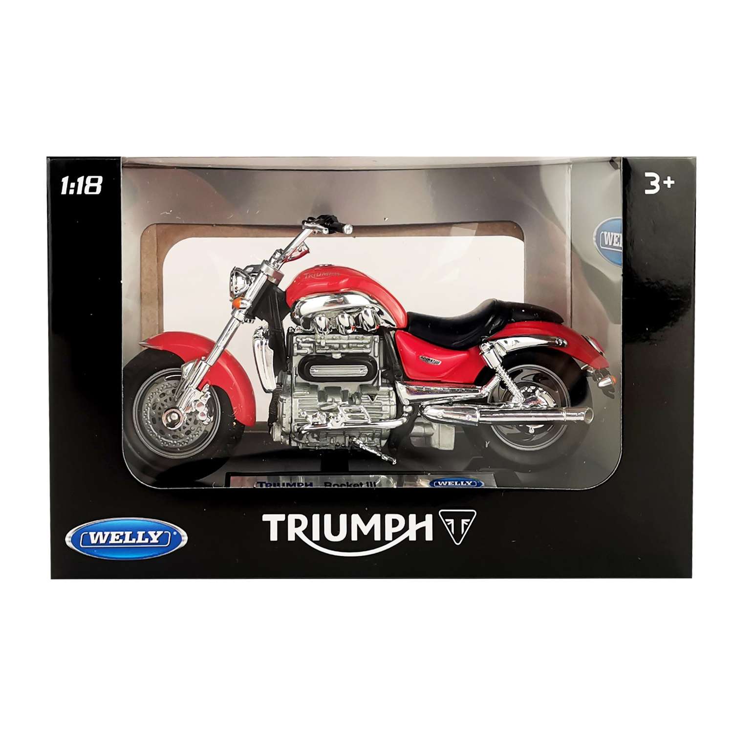 Мотоцикл WELLY 1:18 Triumph Rocket III красный 12804PW - фото 2