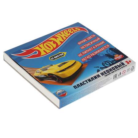 Пластилин МультиАРТ hot wheels неон 12 цветов 180 г 309120