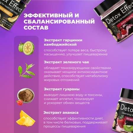 Дренажный напиток FIT AND JOY Детокс для похудения набор 3шт