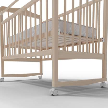 Детская кроватка WOODLINES Мальта прямоугольная, универсальный маятник (бежевый)