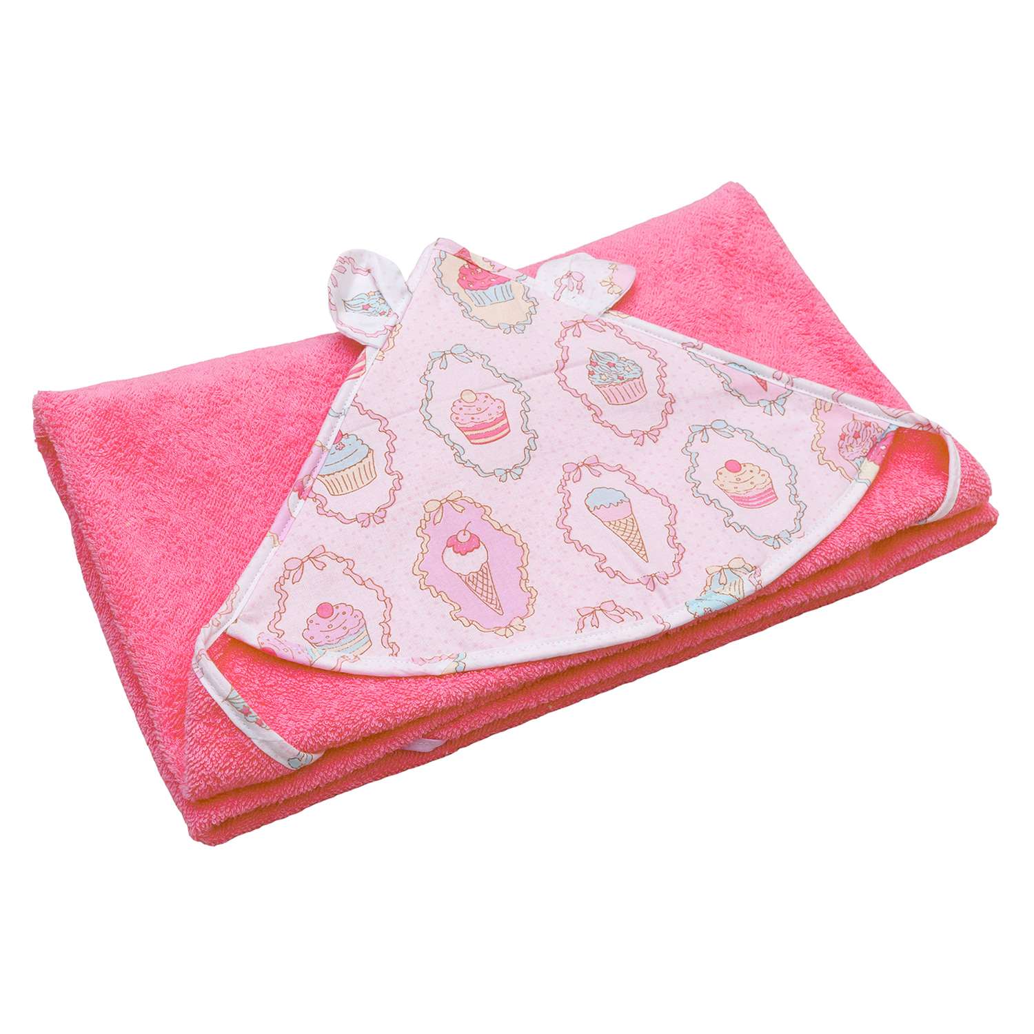 Полотенце Amarobaby Cute Love Пироженки Розовый - фото 4