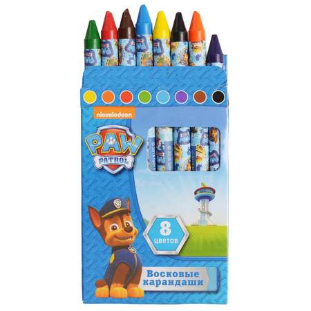 Карандаши восковые Росмэн PAW Patrol 8цветов