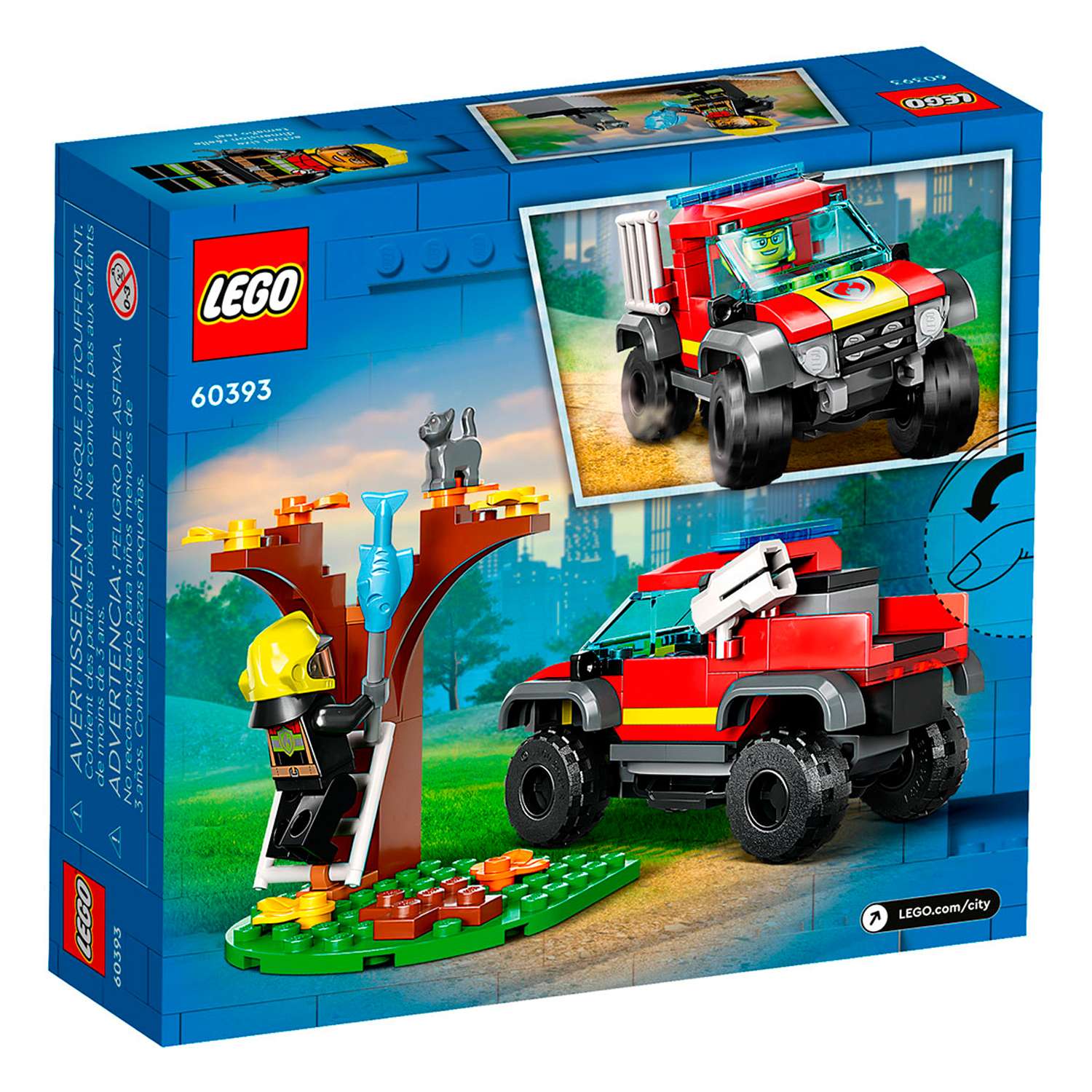 Конструктор детский LEGO City Спасательный пожарный внедорожник 60393 - фото 6