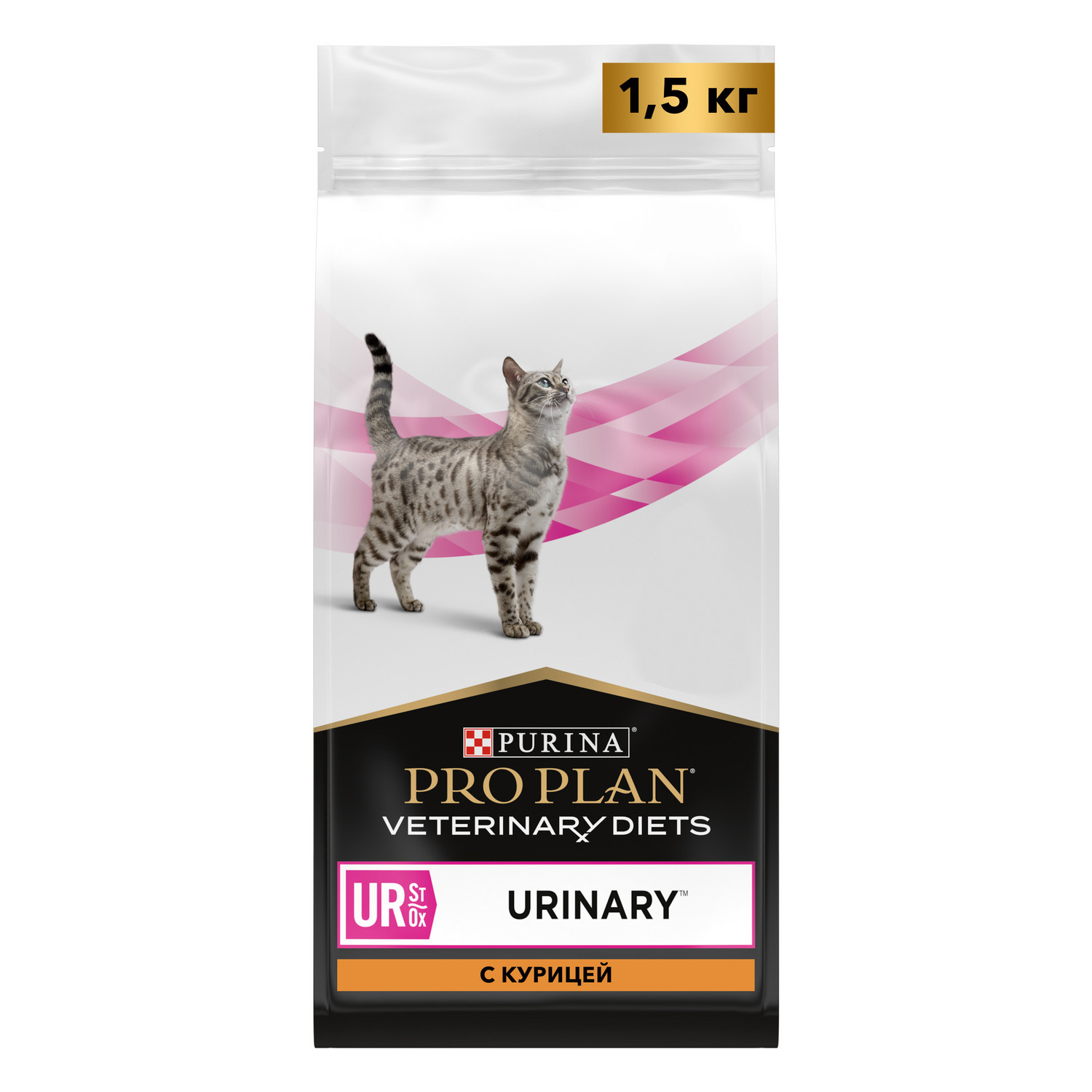 Корм для кошек Purina Pro Plan Veterinary diets UR St/Ox Urinary при  болезни нижних отделов мочевыводящих путей с курицей 1.5кг